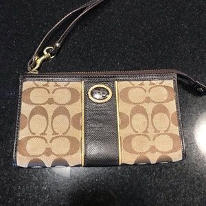 Coach Monogram Wristlet